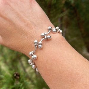 Silpada B0746 Sterling Silver “Baby DNA” Bracelet .925 Toggle 7” Vintage